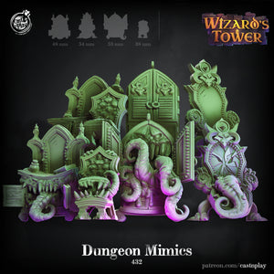 3D Printed Cast n Play Dungeon Mimics Set Wizard's Tower 28mm 32mm D&D