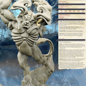 3D Printed Bestiary Vol. 4 Nafarrate - Duskpaw 32mm Ragnarok D&D - Charming Terrain