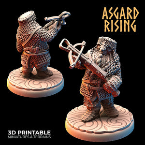 3D Printed Asgard Rising Dwarves Crossbow Chain Mail Set 28mm - 32mm