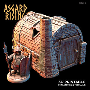 3D Printed Asgard Rising Dwarven Kingdom Houses Industrial Architecture 28mm - 32mm