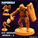 3D Printed Papsikels Cyberpunk Sci-Fi Elite Watanabe Enforcer Set - 28mm 32mm