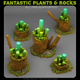 3D Printed Fantastic Plants and Rocks ENERGY CRYSTALS 28mm - 32mm D&D Wargaming - Charming Terrain