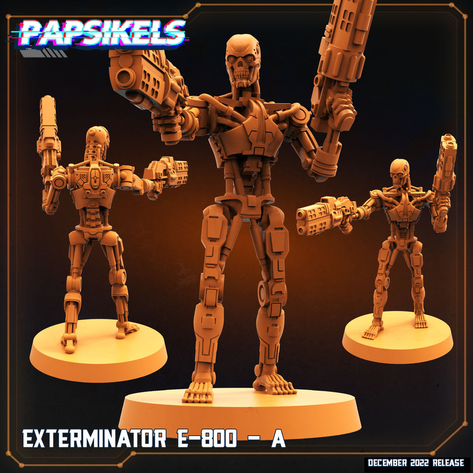 3D Printed Papsikels Cyberpunk Exterminator E-800 Set - 28mm 32mm