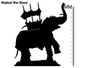 3D Printed Clay Cyanide Elephant War Mount Legend of King Arthur Ragnarok D&D