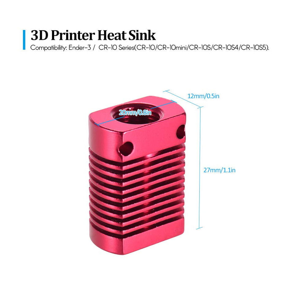 3D Printer Ender 3 5 CR-10 CR-10S Aluminum Block Heatsink - Charming Terrain