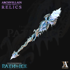3D Printed Archvillain Games Icewyrm Wand Frostburn Horrors - Path of Ice 28 32mm D&D