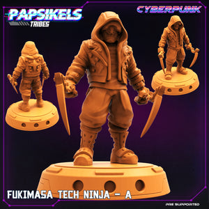 3D Printed Papsikels Cyberpunk Sci-Fi Fukimasa Tech Ninja Set - 28mm 32mm