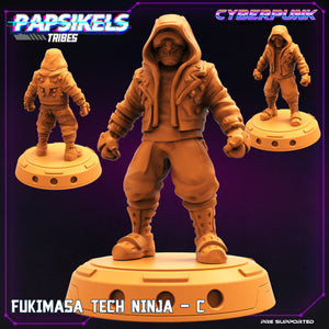 3D Printed Papsikels Cyberpunk Sci-Fi Fukimasa Tech Ninja Set - 28mm 32mm