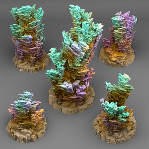 3D Printed Fantastic Plants and Rocks FAIRY KINGDOM CORAL 28mm - 32mm D&D Wargaming