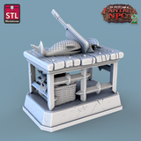 3D Printed STL Miniatures Fish Vendor Set Fantasy NPC 2 | 28 - 32mm War Gaming D&D