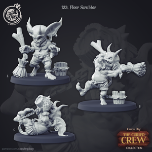 3D Printed Cast n Play Floor Scrubber Imps The Cursed Crew 28mm 32mm D&D