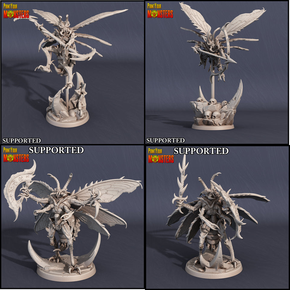3D Printed Print Your Monsters Wasp Warrior Set The Infernal Hive 28mm - 32mm D&D Wargaming