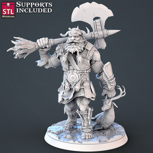3D Printed STL Miniatures Frost Giants Set | 28 - 32mm War Gaming D&D