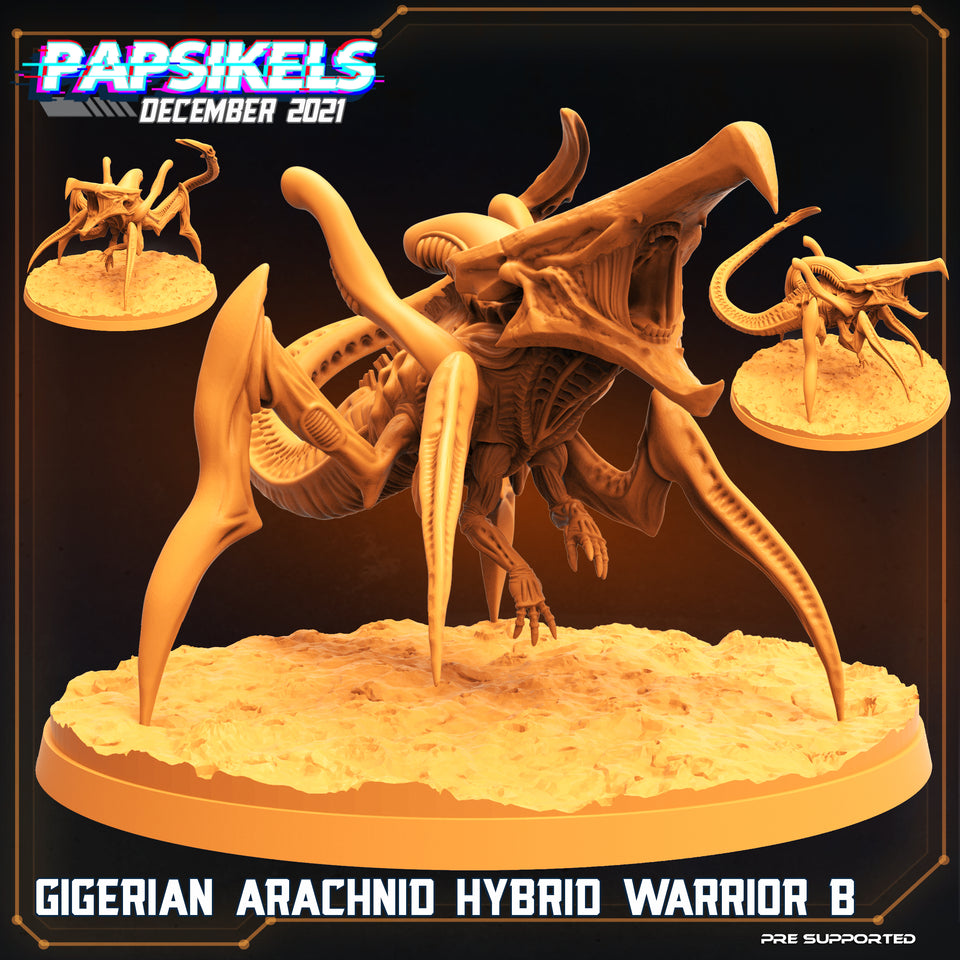 3D Printed Papsikels Cyberpunk Sci-Fi Gigerian Arachnid Hybrid Warrior B - 28mm 32mm