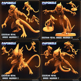 3D Printed Papsikels Cyberpunk Sci-Fi Gigerian Royal Brood Warrior Set - 28mm 32mm