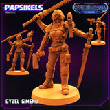 3D Printed Papsikels Cyberpunk Sci-Fi Gyzel Gimeno Cyber Saga - 28mm 32mm