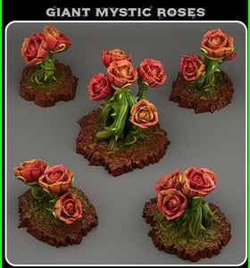 3D Printed Fantastic Plants and Rocks Giant Mystic Roses 28mm - 32mm D&D Wargaming