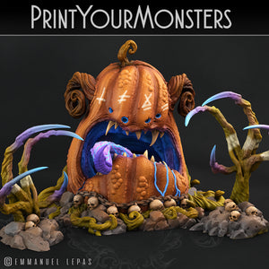 3D Printed Print Your Monsters Giant Pumpkin Ogre Attack Pack II 28mm - 32mm D&D Wargaming
