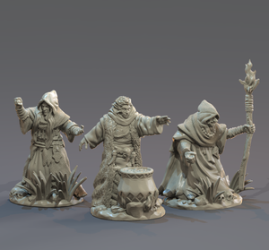 3D Printed Clay Cyanide Graeae Witches Greek Myth Gods and Goddesses Ragnarok D&D
