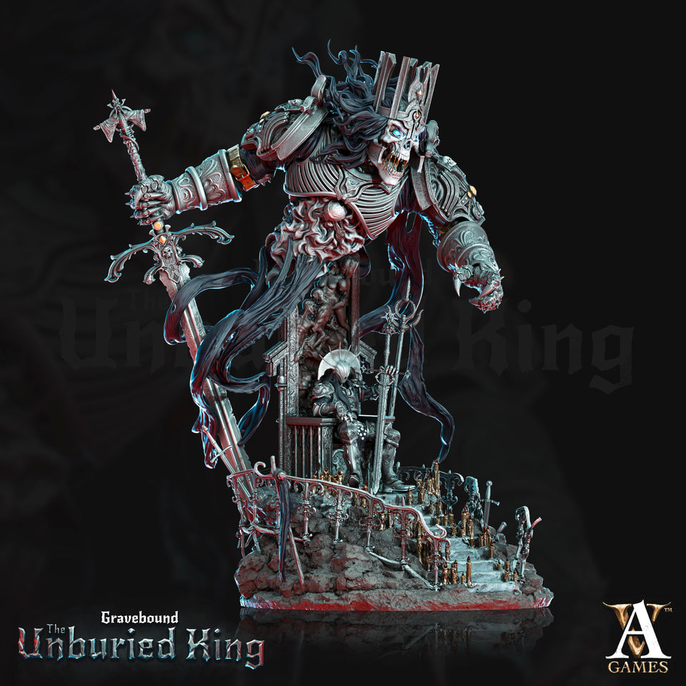 3D Printed Archvillain Games Atrum Rex - Gravebound The Unburied King 28 32mm D&D