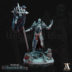 3D Printed Archvillain Games Ossefacti- Gravebound The Unburied King 28 32mm D&D