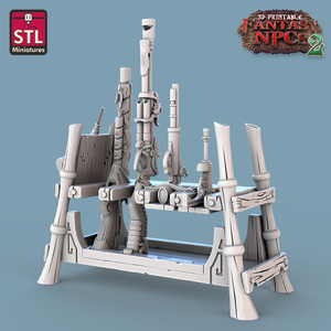 3D Printed STL Miniatures Gunpowder Vendors Set Fantasy NPC 2 | 28 - 32mm War Gaming D&D