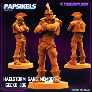 3D Printed Papsikels Cyberpunk Sci-Fi Haelstorm Gang Member Gecko Joe - 28mm 32mm