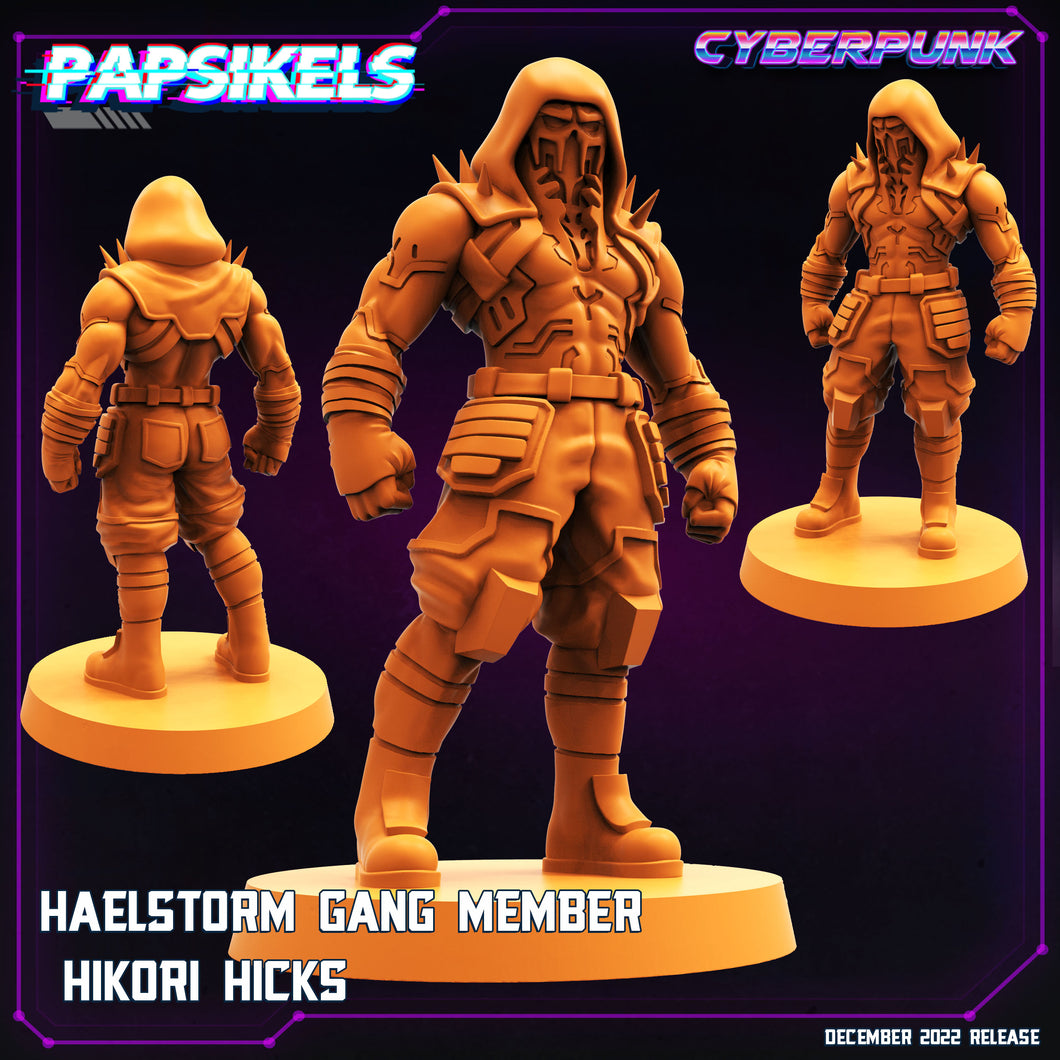 3D Printed Papsikels Cyberpunk Sci-Fi Haelstorm Gang Member Hikori Hicks - 28mm 32mm