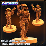 3D Printed Papsikels Cyberpunk Sci-Fi Human Colonial Marine Medic Eunice Hontimerano - 28mm 32mm