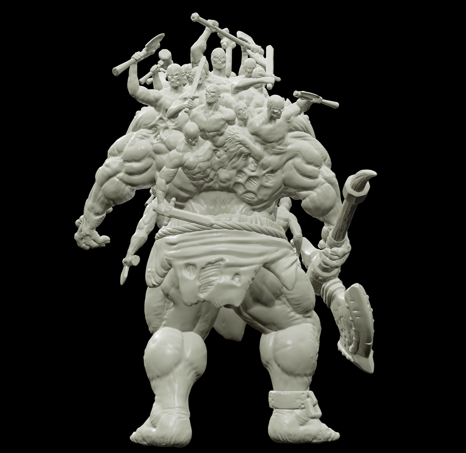 3D Printed Bestiary Vol. 4 Nafarrate - Hecatoncheires Giant 32mm Ragnarok D&D - Charming Terrain