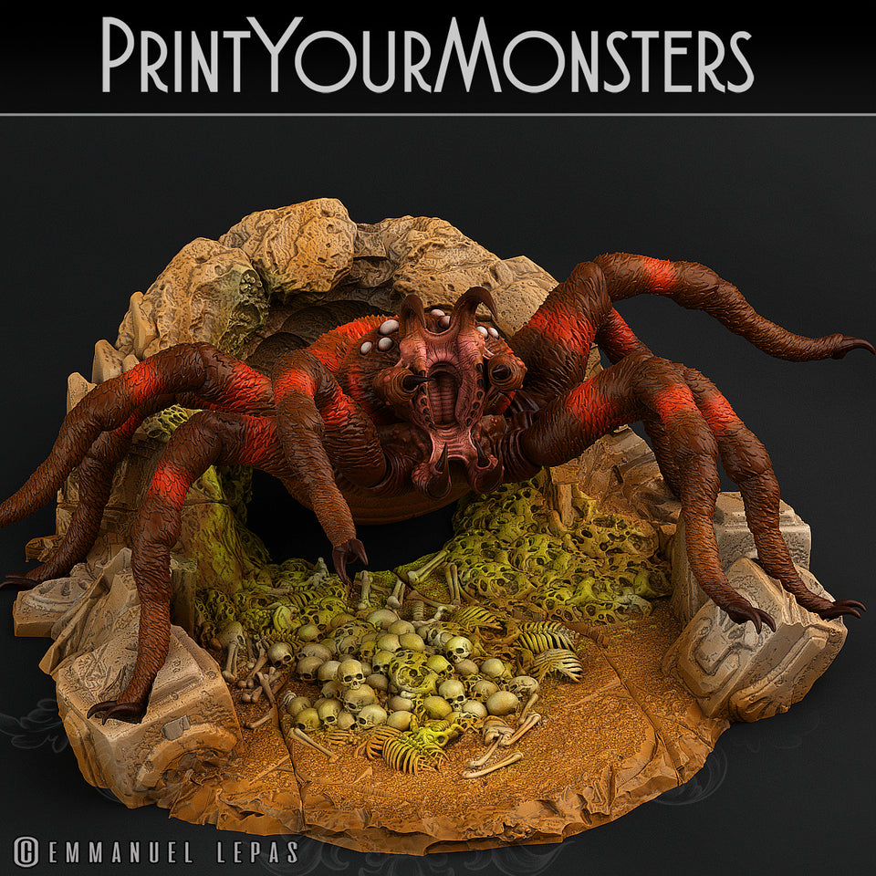 3D Printed Print Your Monsters Hollowhaunt Tarantula Spider 28mm - 32mm D&D Wargaming