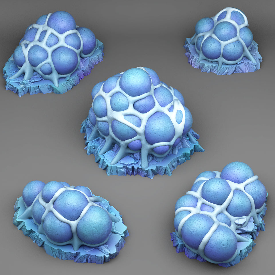 3D Printed Fantastic Plants and Rocks Ice Spider Eggs 28mm - 32mm D&D Wargaming