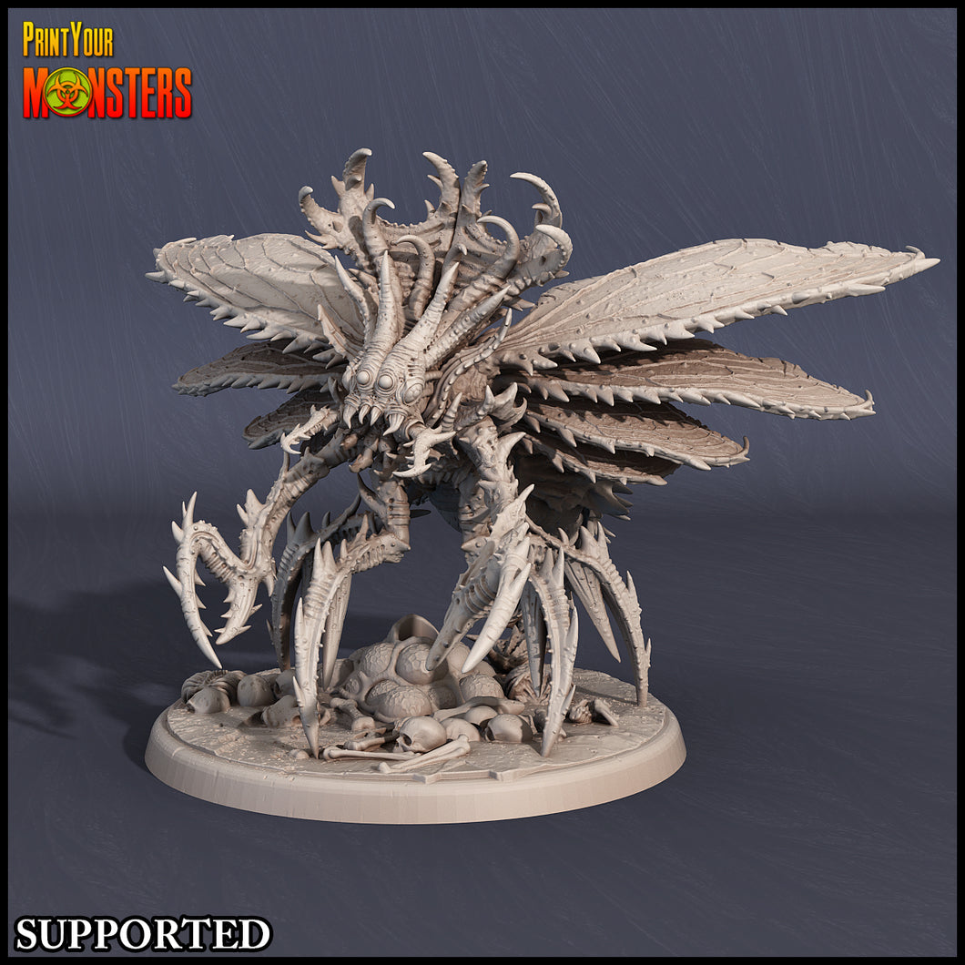 3D Printed Print Your Monsters Wasp Bee Queen The Infernal Hive 28mm - 32mm D&D Wargaming