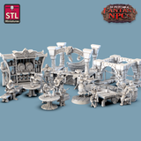 3D Printed STL Miniatures Inn Tavern Set Fantasy NPC 28mm - 32mm War Gaming D&D
