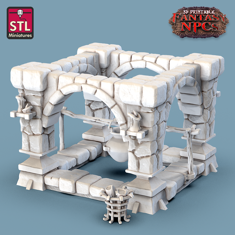 3D Printed STL Miniatures Inn Tavern Set Fantasy NPC 28mm - 32mm War Gaming D&D