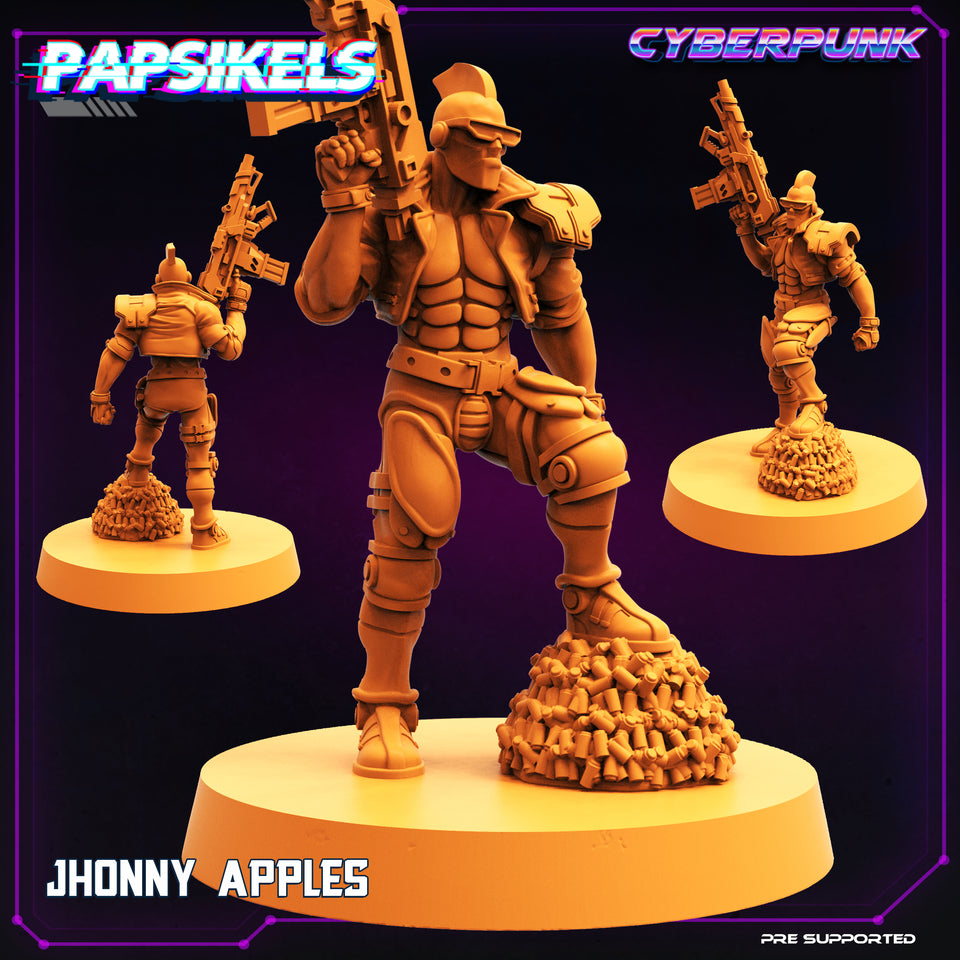 3D Printed Papsikels Cyberpunk Sci-Fi Jhonny Apples - 28mm 32mm