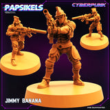 3D Printed Papsikels Cyberpunk Sci-Fi Jimmy Banana - 28mm 32mm