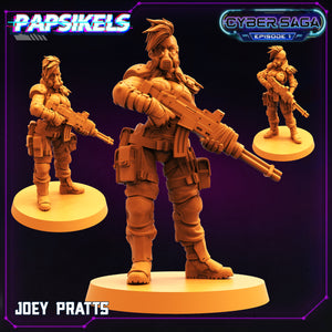 3D Printed Papsikels Cyberpunk Sci-Fi Joey Pratts Cyber Saga - 28mm 32mm