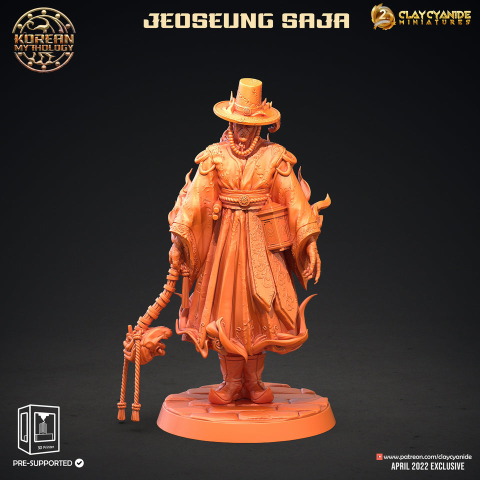 3D Printed Clay Cyanide Jeoseung Saja Set Korean Mythology Ragnarok D&D
