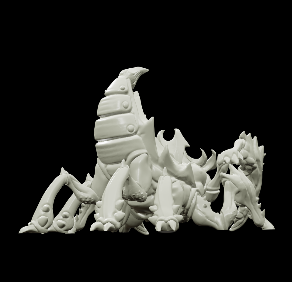 3D Printed Bestiary Vol. 4 Nafarrate - Khepri Demon Fiend 32mm Ragnarok D&D - Charming Terrain