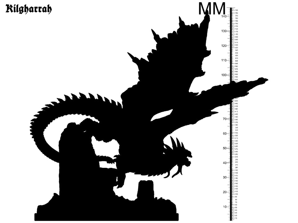 3D Printed Clay Cyanide Kilgharrah Dragon The Legend of King Arthur Ragnarok D&D