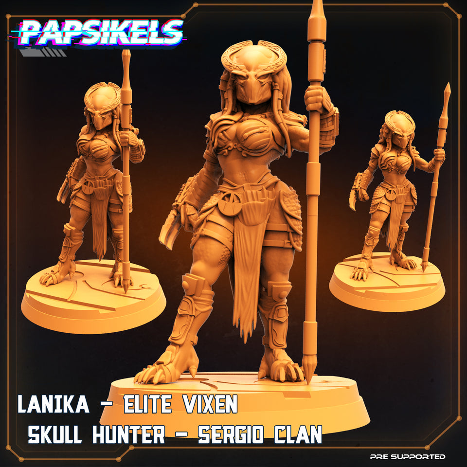 3D Printed Papsikels Cyberpunk Lanika Elite Vixen Skull Hunter Sergio Clan - 28mm 32mm
