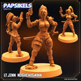 3D Printed Papsikels Cyberpunk Sci-Fi Lt. Jinn Noguchisawa - 28mm 32mm