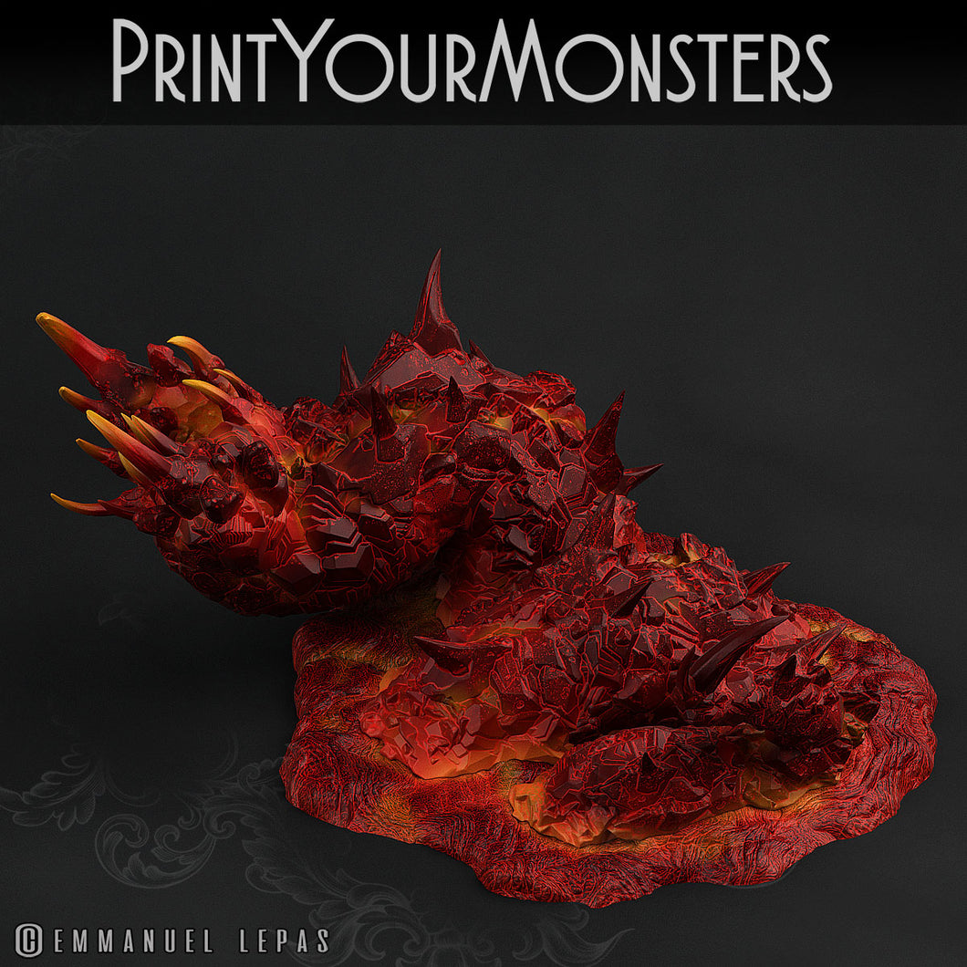 3D Printed Print Your Monsters Lava Worm Total Worms 2 Set 28mm - 32mm D&D Wargaming
