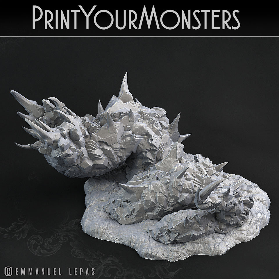 3D Printed Print Your Monsters Lava Worm Total Worms 2 Set 28mm - 32mm D&D Wargaming