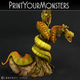 3D Printed Print Your Monsters Total Serpents Full Set 28mm - 32mm D&D Wargaming