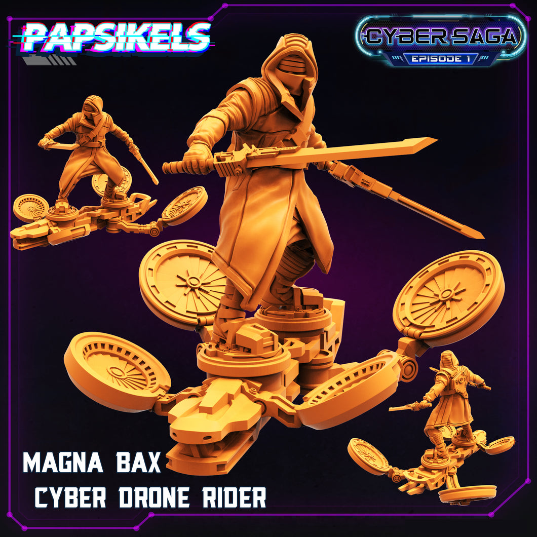 3D Printed Papsikels Cyberpunk Sci-Fi Magna Bax Cyborg Drone Rider Cyber Saga - 28mm 32mm