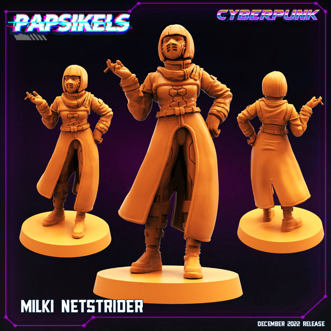 3D Printed Papsikels Cyberpunk Sci-Fi Milki Netstrider - 28mm 32mm