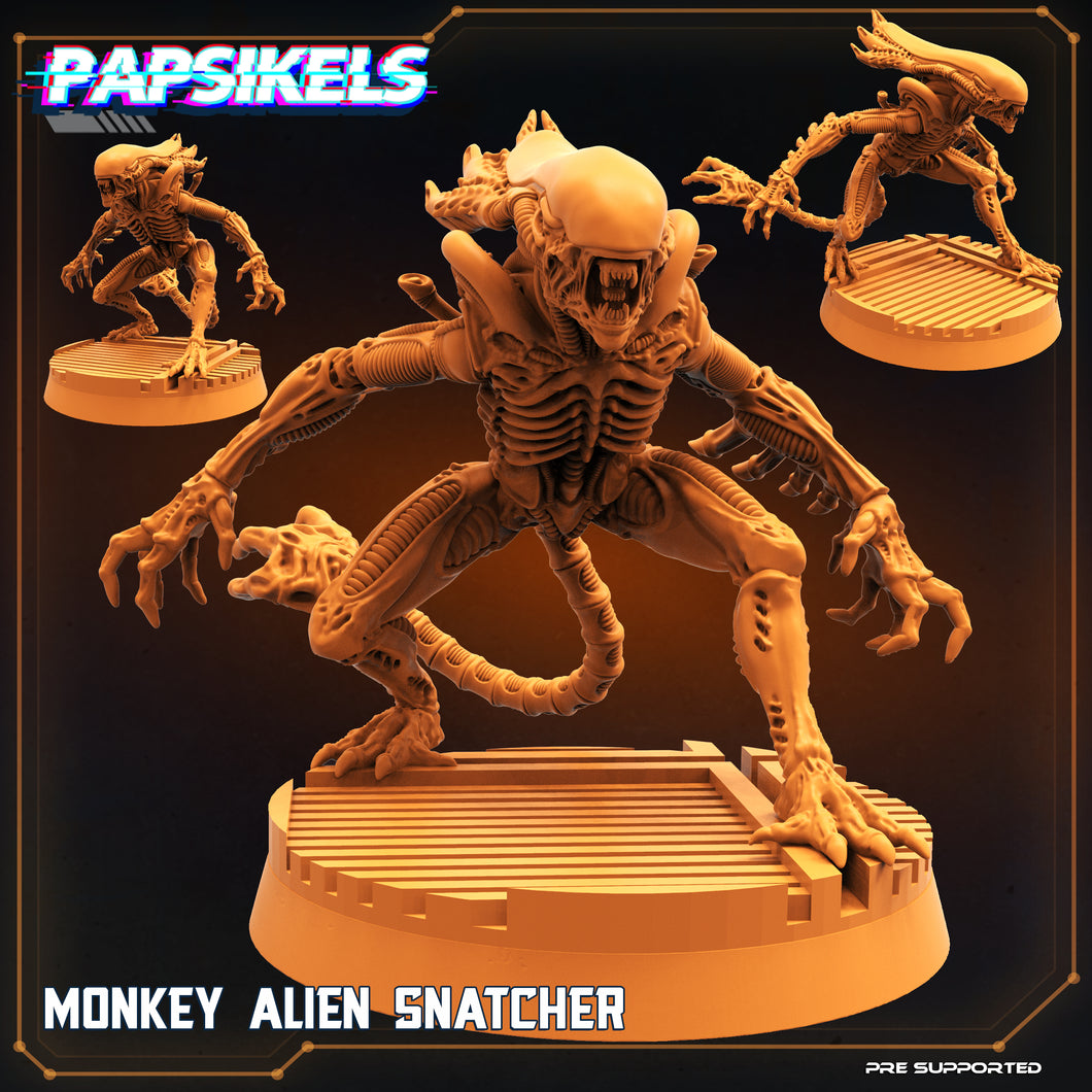 3D Printed Papsikels Sci-FI Monkey Alien Snatcher - 28mm 32mm