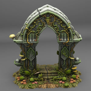 3D Printed Fantastic Plants and Rocks Magic Forest Gate 28mm - 32mm D&D Wargaming
